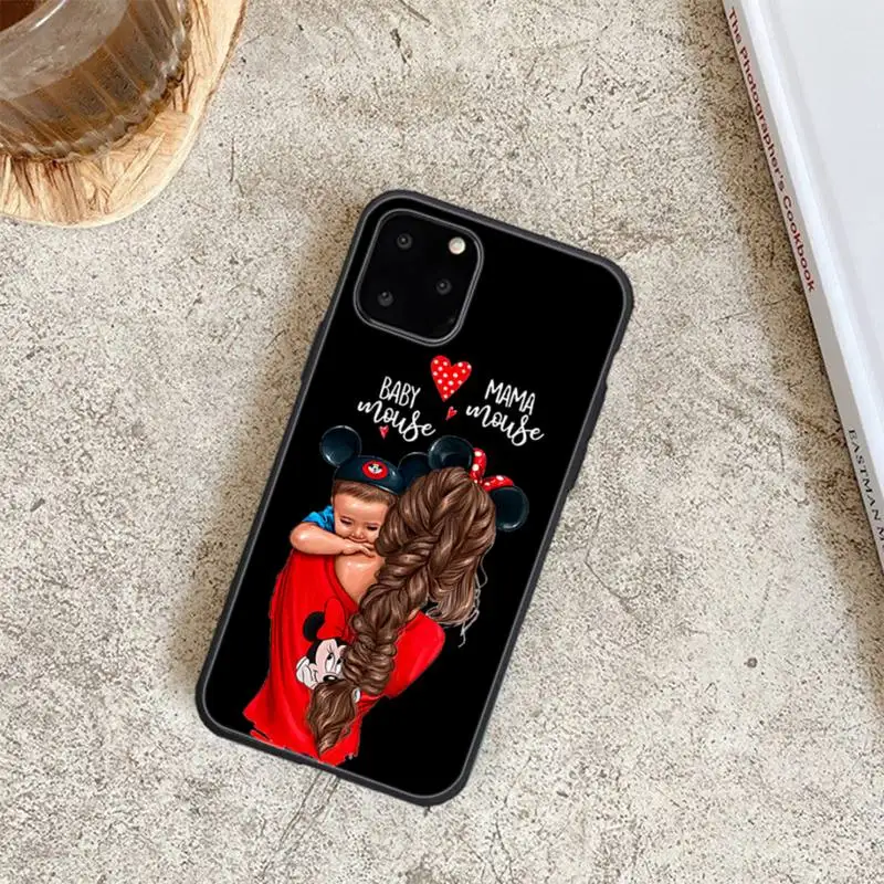 

Fashion Super Mom Baby Girl Phone Case For Iphone 6 6s 7 8 Plus XR X XS XSmax 11 12 Pro Mini Max