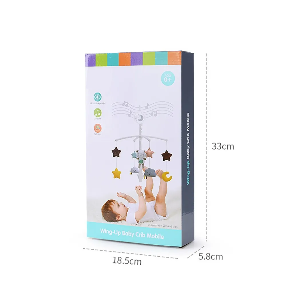 

Newborns Baby Toys 0-12 Months Crib Mobile Bed Bell Rattles Educational Toy Car Seat Hanging Infant brinquedos
