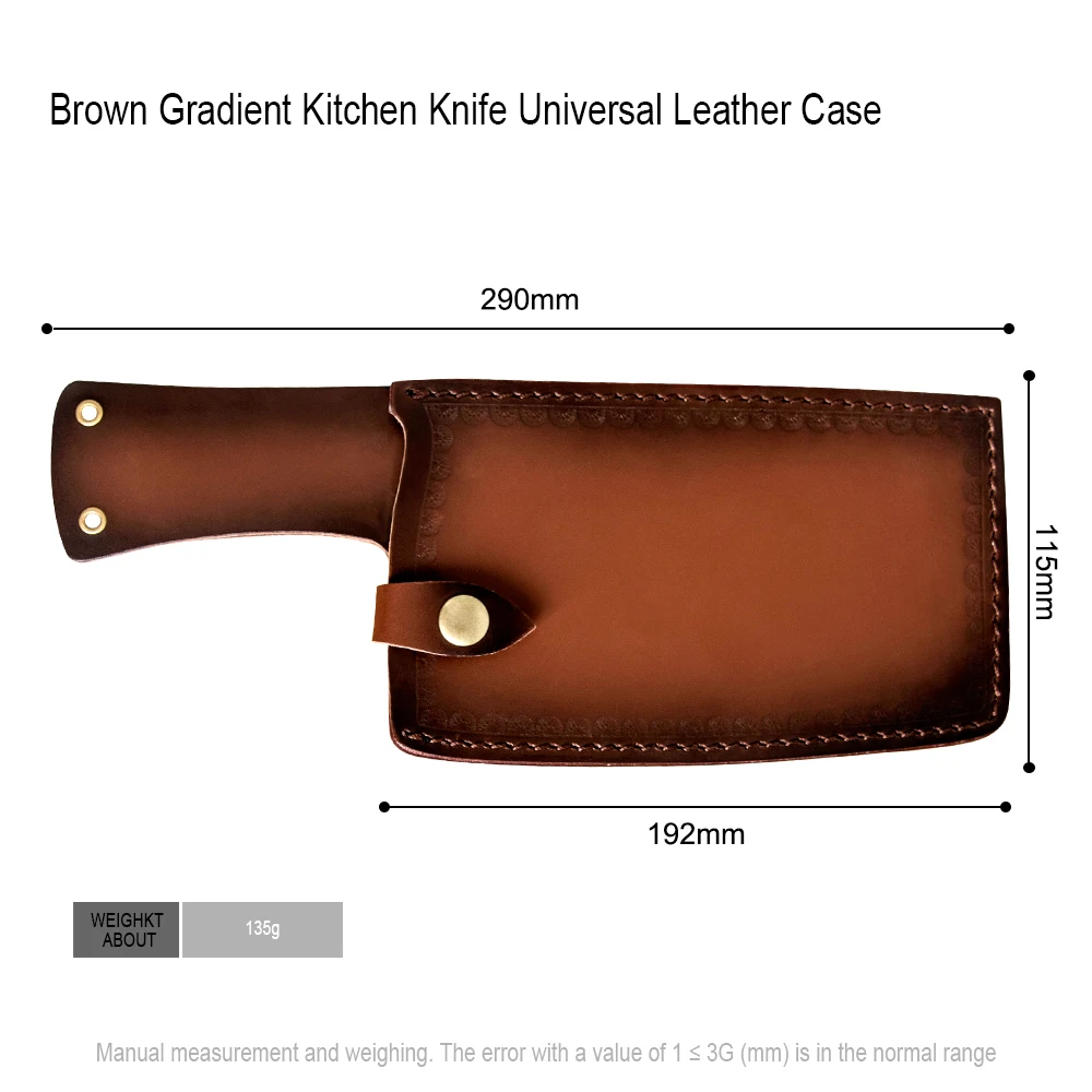 XYj Kitchen Knife Sheath Universal Knives Cover Recycled Leather Chef Blade Guard Protector For Stainless Steel | Дом и сад