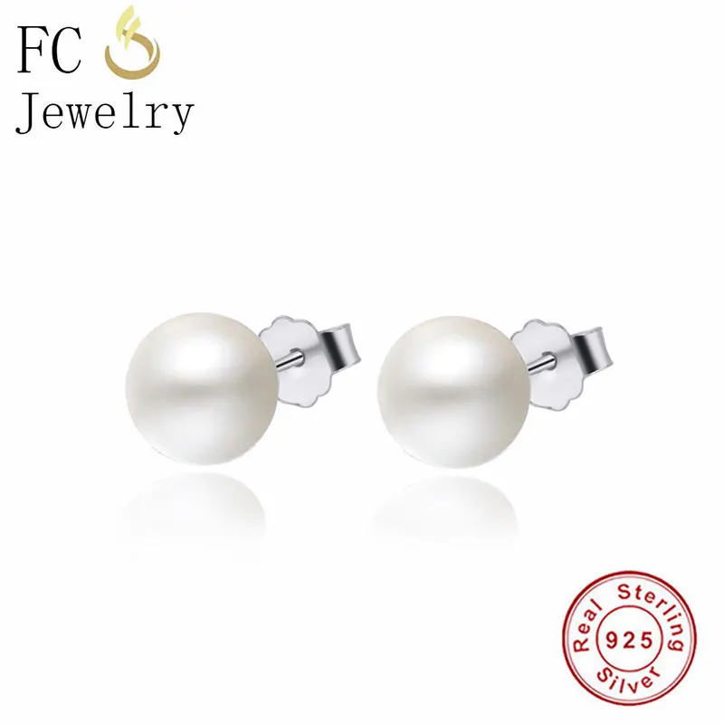 Женские серьги гвоздики из серебра 100% пробы с искусственным