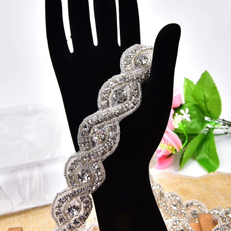 1 ярд 8-образный дизайн ручной работы свадебный пояс для шитья бисером