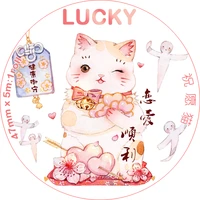 lovely blessing cat decoration washi tape kawai animal stationery sticker diy scrapbooking masking tape school supplies