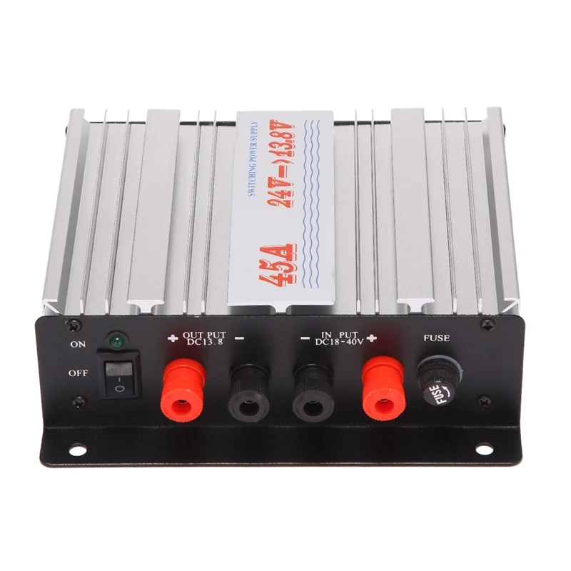 

Car Power Supply Inverter Vehicle-Mounted Power Converter 24V to 13.8V Car Power Supply Inverter Power Buck 45A
