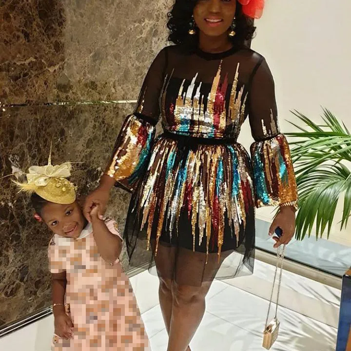 Осеннее женское сексуальное Сетчатое платье с блестками женские элегантные