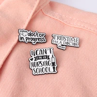funny conversation doctor nurse enamel pin custom wholesale medical hospital brooch lapel pin badge bag gift for a friend
