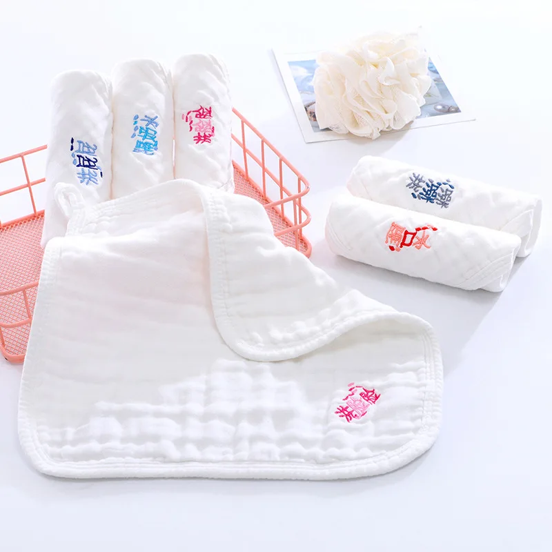 Муслиновое полотенце 5 шт./лот 6 слоев Хлопковое детское носовой платок салфетка