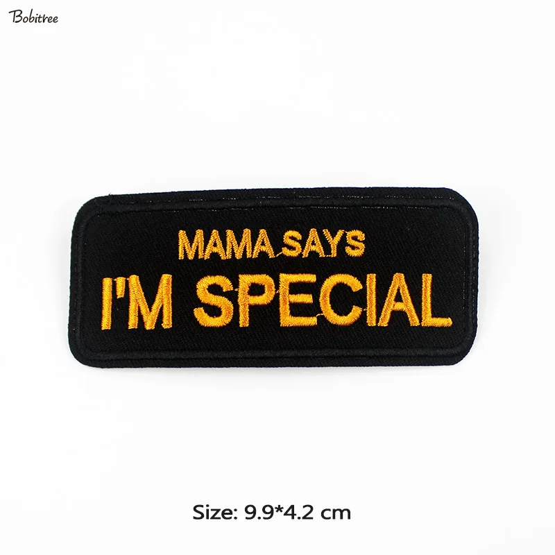 Черные желтые железные нашивки с английскими надписями вышитые значки хлопковая