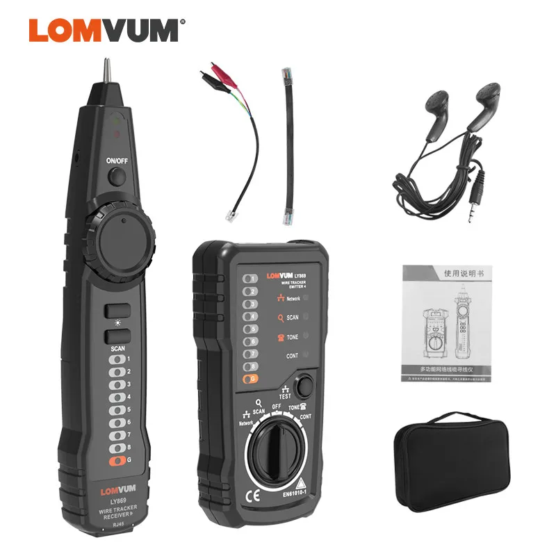 LOMVUM сетевой тестер кабельный RJ11 RJ45 детектор телефонного провода отслеживающий