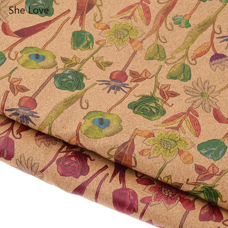 She Love 1Yard A4 Natural Soft Cork Leather Synthetic Fabric For Bows Craft Bag Shoes Clothing DIY Sewing Accessories | Дом и сад