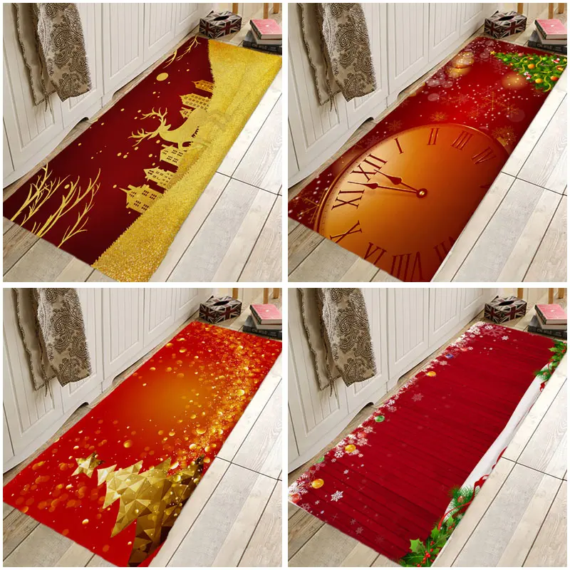 

Рождественский коврик, Рождественская елка, строительные коврики для рождественской вечеринки, коврики для кухни, ванной, противоскользящ...