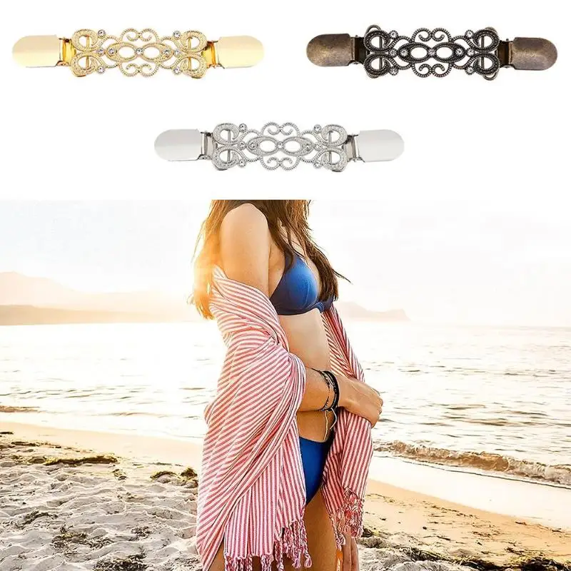 1 шт. свитер кардиган зажим для утиного рта гибкая жемчужная брошь с бусинами шаль