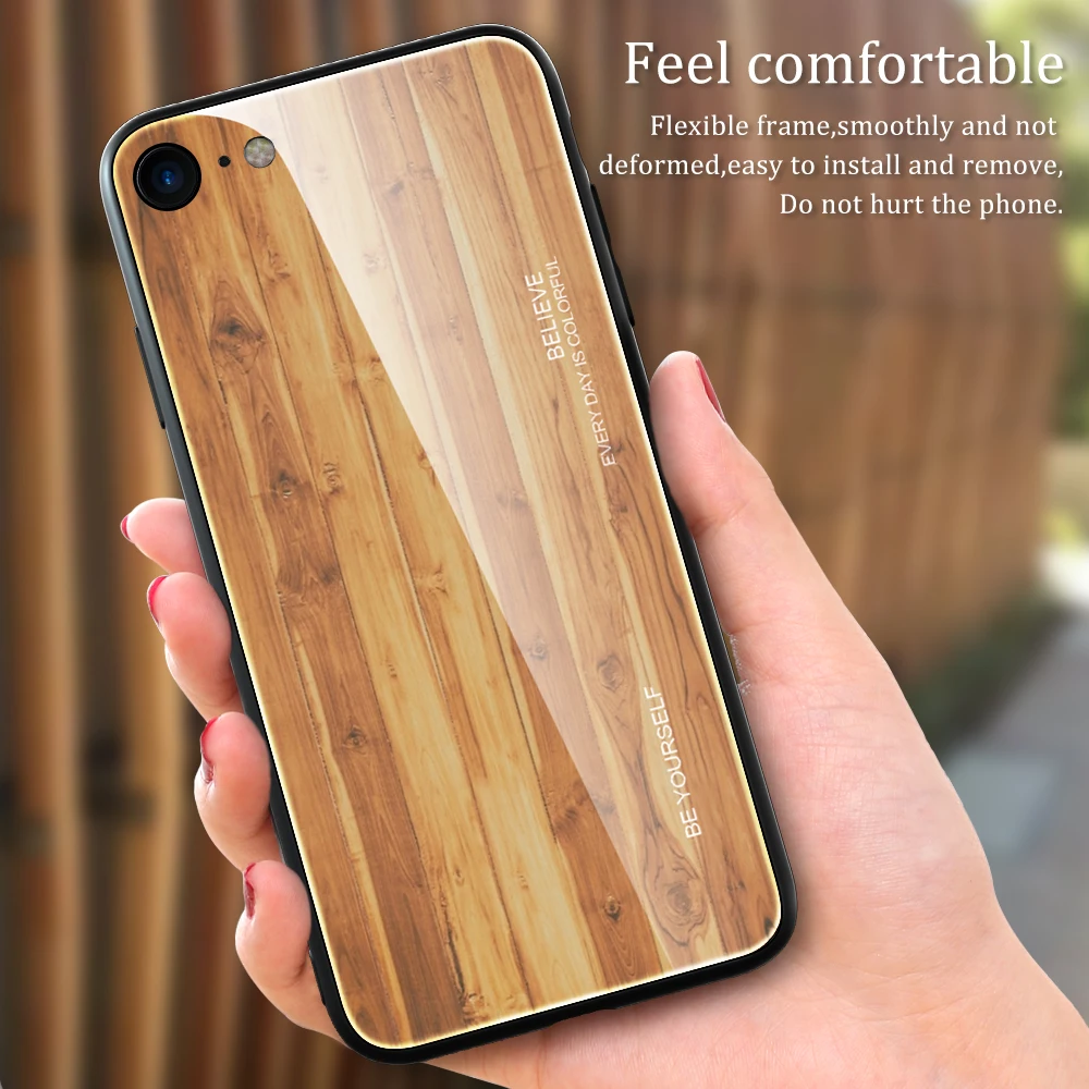 Деревянный стеклянный чехол для телефона IPHONE 12 pro max/13pro/11 Pro Max/XS MAX/XR SE 100 Plus/6s 2020/78