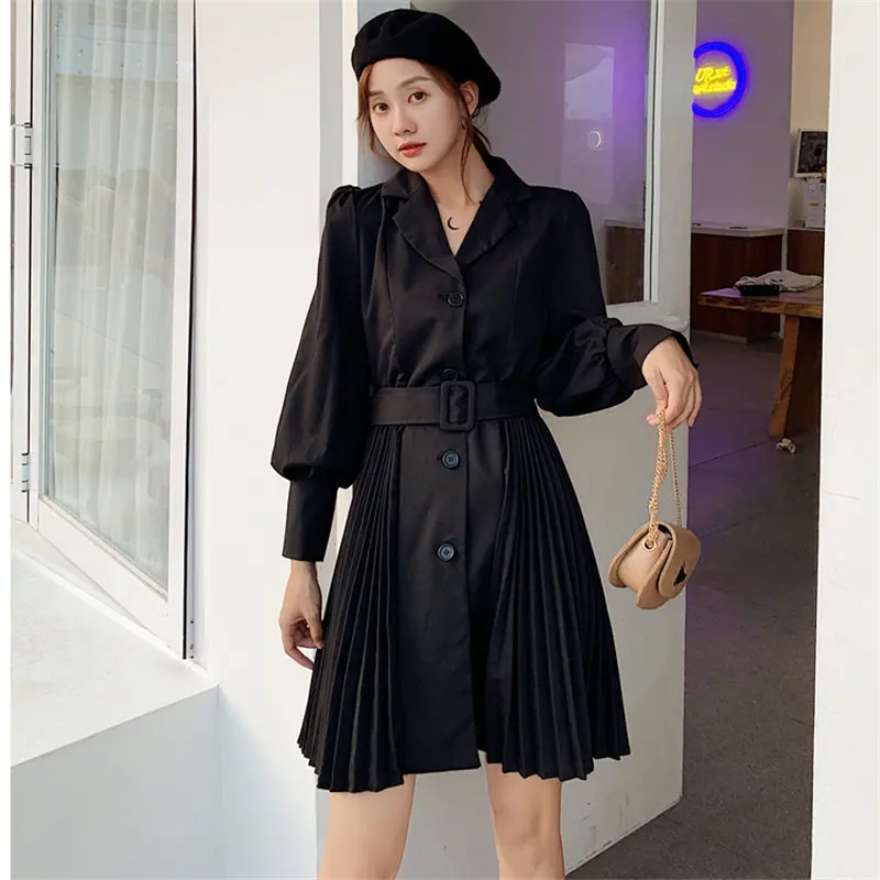 Новинка 2019 года! осеннее Плиссированное короткое шикарное однотонное женское