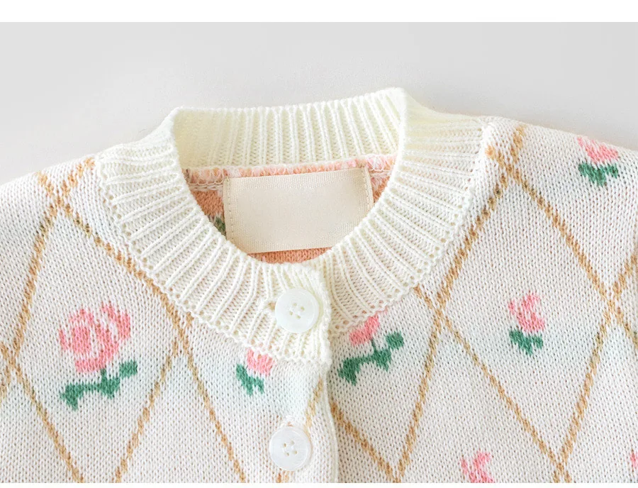 

Baby Sweater Cardigan Autumn Winter Newborn Girls Cardigan Coat Flower Cotton Wool Children Toddler Cardigan Sweaters For Girl