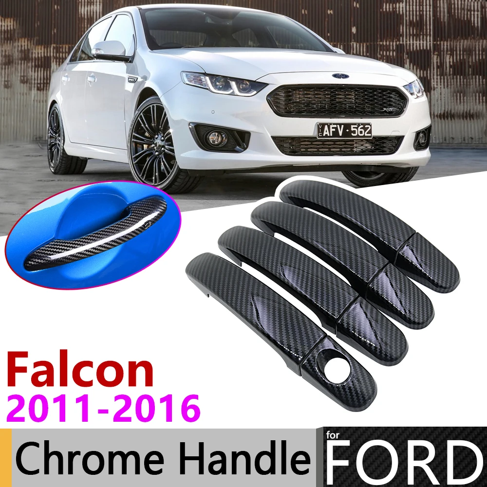 Черная накладка на дверную ручку из углеродного волокна для Ford Falcon FG FGX G6E XR6 XR8 XT 2011