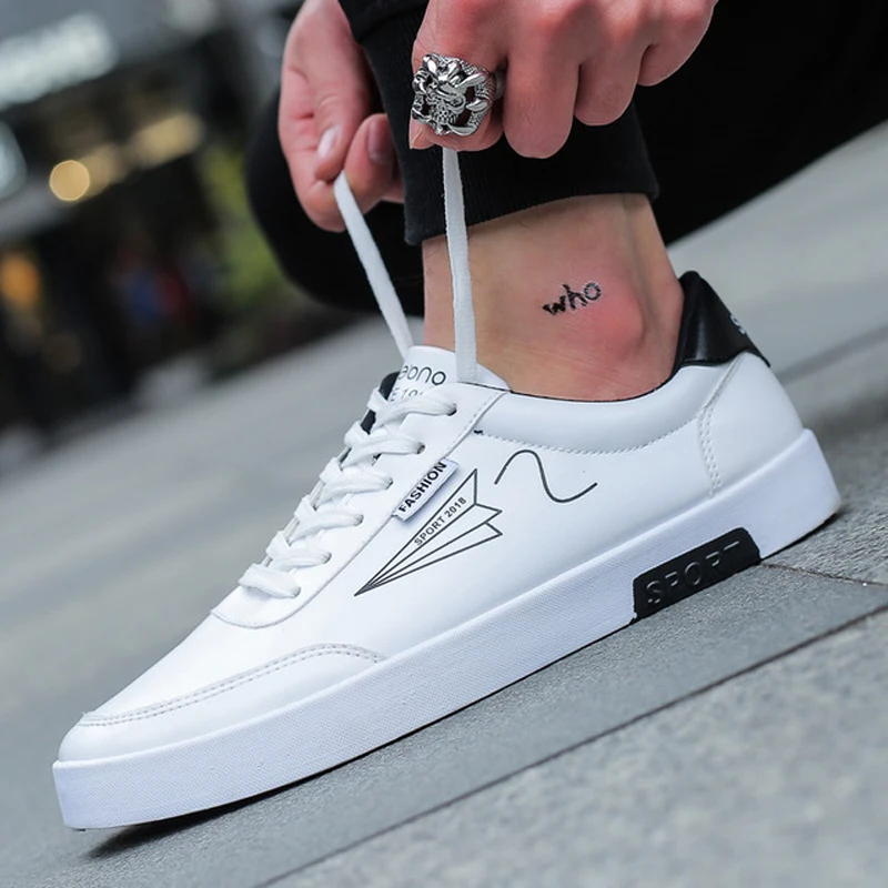 

Кроссовки KH159X мужские с низким верхом, повседневная обувь для скейтборда, дышащие прогулочные туфли, плоская подошва, белые