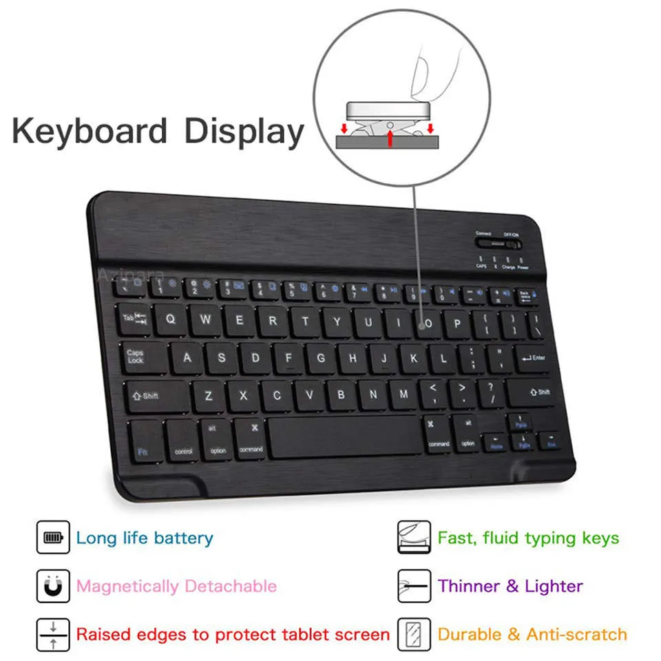

Keyboard Coque iPad 8th 2020 10.2 Case with Keyboard A2270 A2429 Russian Spanish Bluetooth Funda iPad 8 10.2 2020 Cover shell