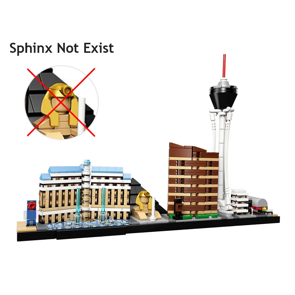 

MOC Compatible Creativity Las Vegas Architecture Construction Building Blocks Bricks DIY Assembly Toys Christmas Gifts