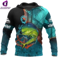 2022 fashion men hoodie cool carp mahi mahi fishing 3d print harajuku sweatshirt unisex casual pullover hoodies sudadera hombre