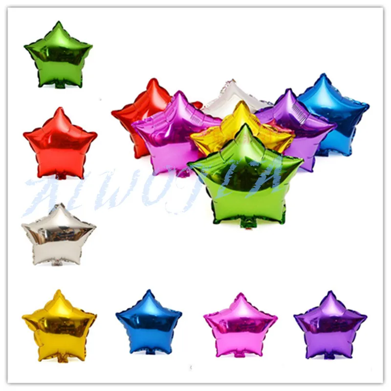 5 шт. 10 дюймов звезда любящее сердце шарик из фольги в форме Свадебные baby shower