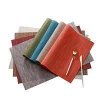 bamboo pvc nordic insulation placemats rectangle table mat kitchen accessories coaster oilproof dining coffee table bowl pads
