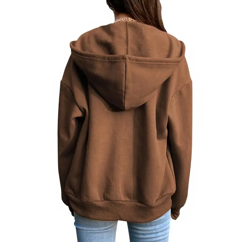 Biggorange Y2K Oversized Zip Up Hoodie Women Sweetshirts Jacket Clothesstreetwear Vintage Pockets Long Sleeve Pullovers E-Girl