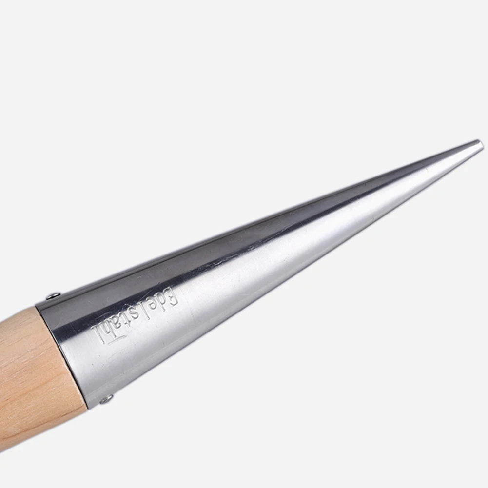 

Hole Punch Stainless Steel Durable Cultivation Outdoor Migration Sow Dibber Wood Handle Plant Practical Garden Tools