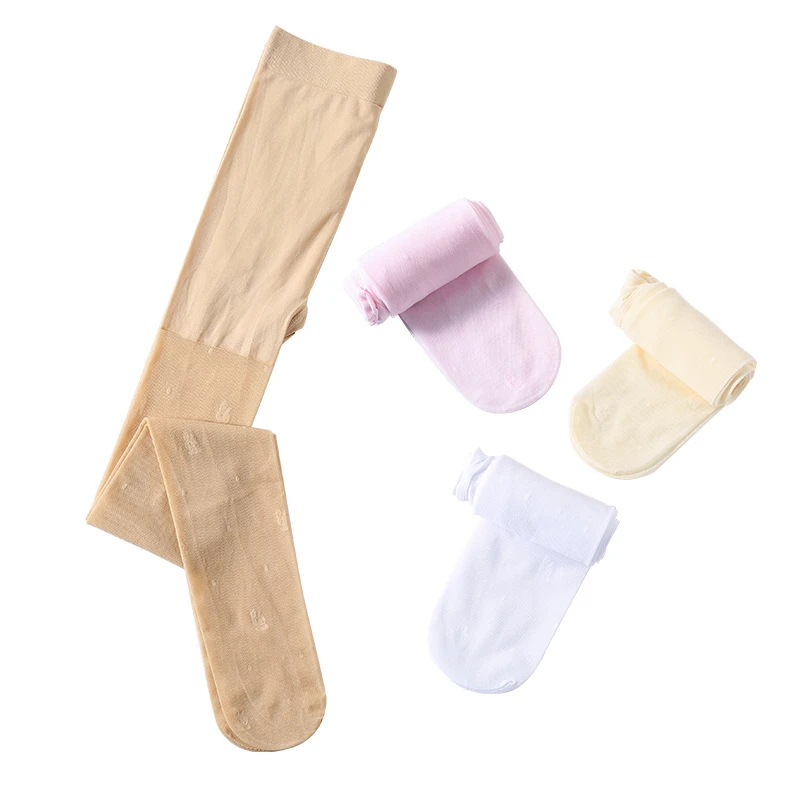 

New Summer Kids Tights Transparent Flowers Floral Jacquard Pattern Pantyhose Children Stockings Baby Girls Anti-hook wire