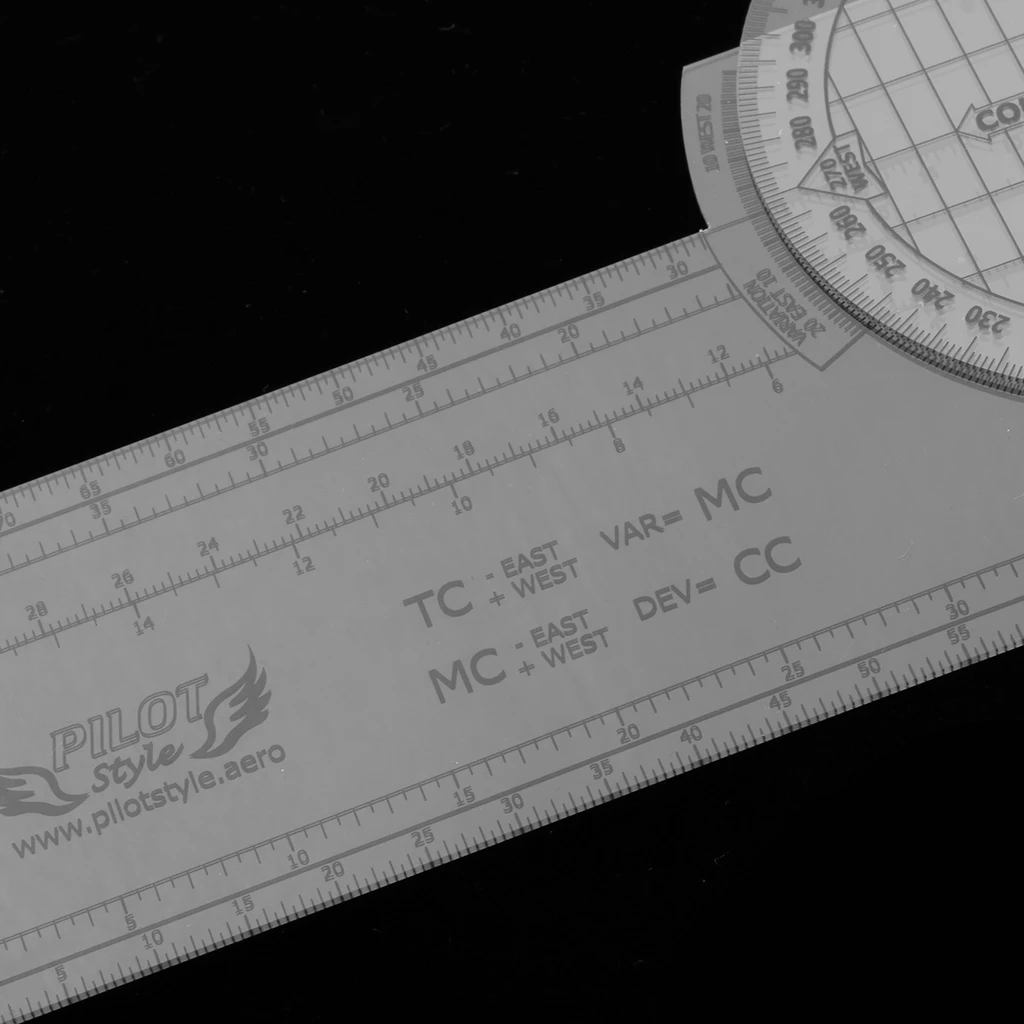 

13.2''x2.4'' Plastic Rotating Flight Plotter For Plotting Navigation Supplies