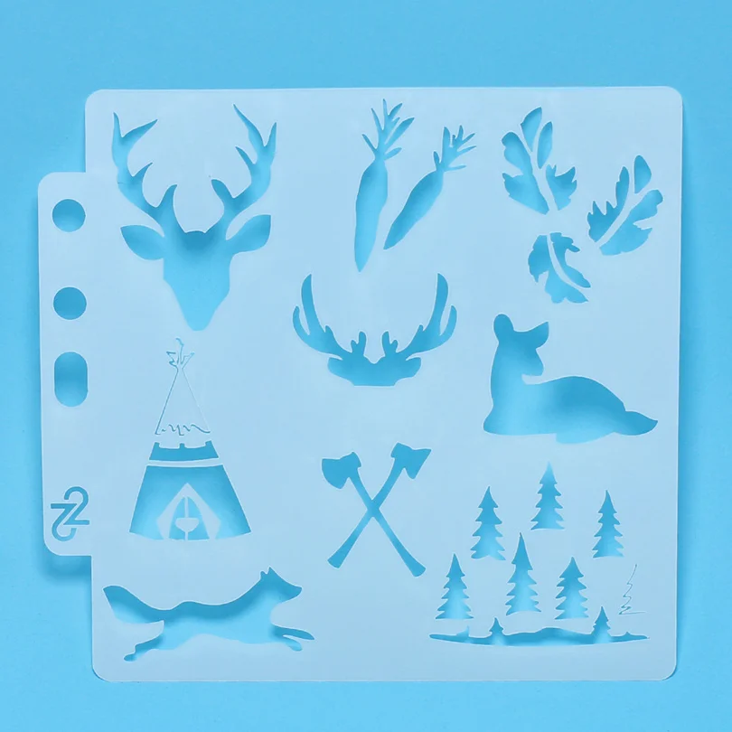 Трафареты для украшения торта Фогги леса оленя дерева | Дом и сад