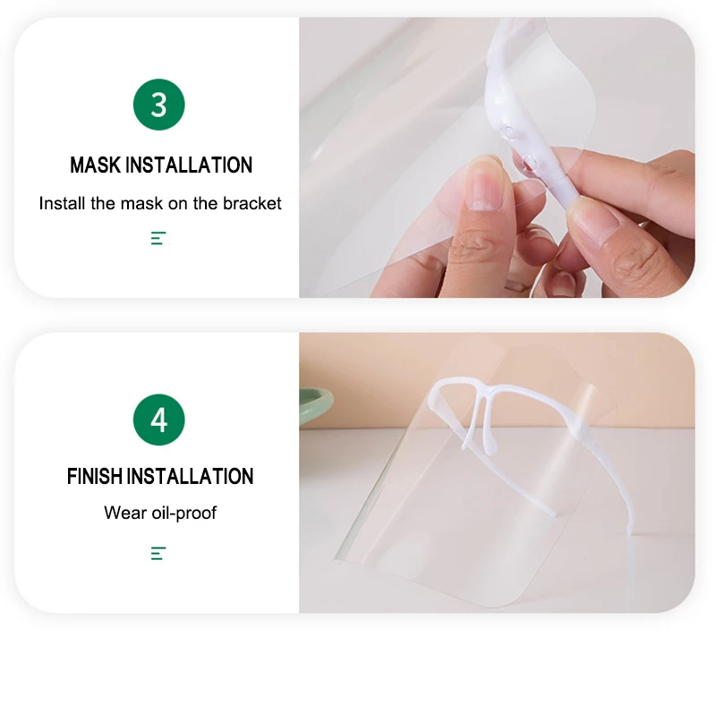 Прочная портативная безопасная кухонная антидымчатая маска с брызгами масла