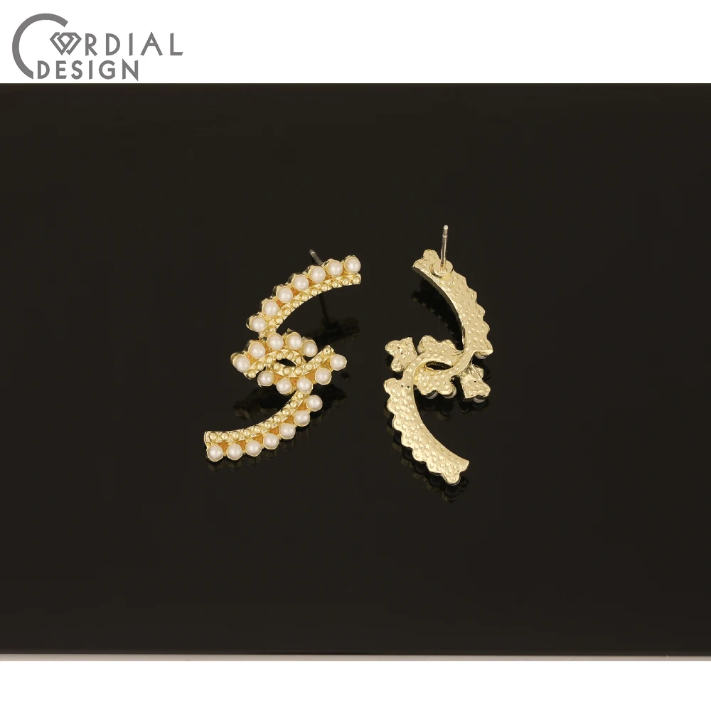 

Cordial Design 50Pcs 14*33MM Jewelry Accessories/Imitation Pearl/Irregular Shape/Earring Stud/Jewelry Findings & Components