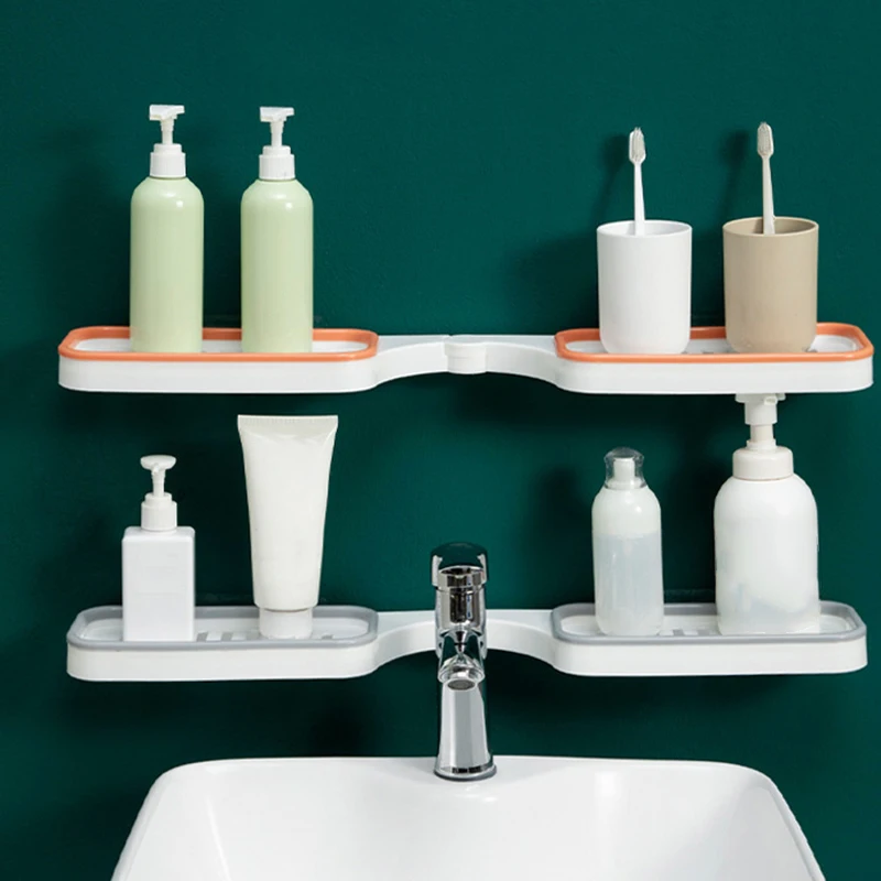 Настенная угловая настенная клейкая полка для ванной комнаты TOO789 | Спорт и