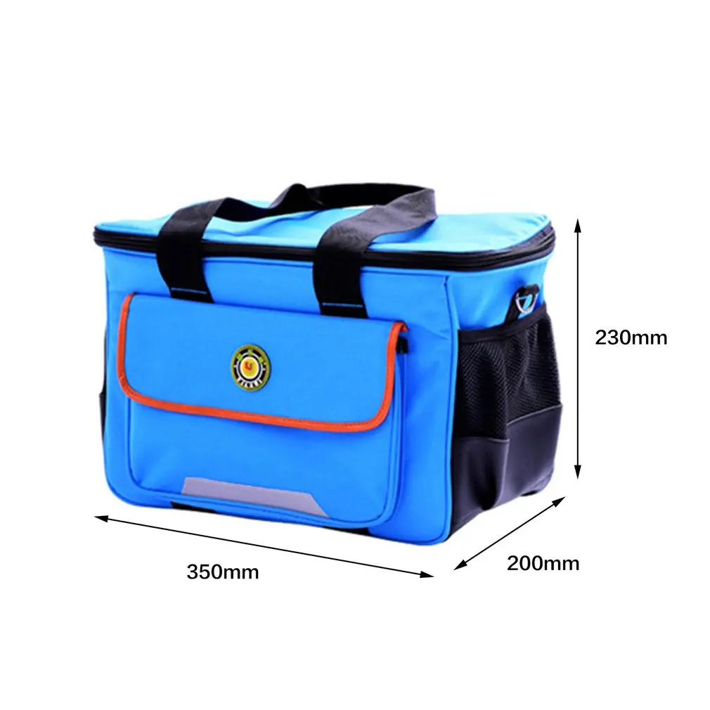 

14/16/20 inch Large Capacity Tool Bag Handbag Waterproof Electrician Bag Plastic Bottom Men's Oblique Bag Tool Drop Shipping