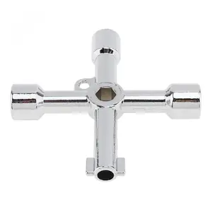 Крестовой ключ 4 в 1, Универсальный многофункциональный треугольный ключ, ключи для сантехники, радиаторы для электрический счетчик газа, шкафов