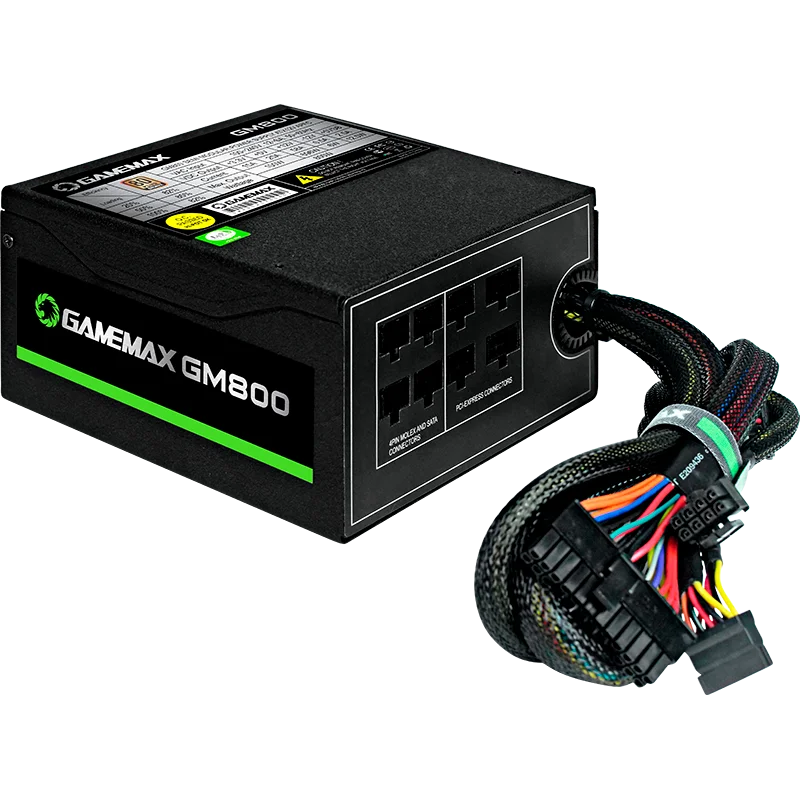 Bestellen Gamemax 800W Power Liefern Semi-Modulare 80PLUS BRONZE NETZTEIL PFC Silent Lüfter ATX Computer SATA Für Gaming PC Netzteil GM-800