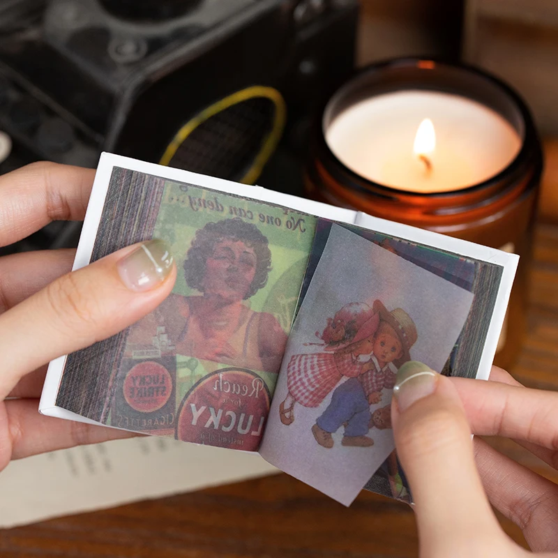 

Yoofun 400pcs Unrepeated Mini Material Paper Book Junk Journal Planner Background Paper Clipbook Craft Paper Diy Scrapbooking