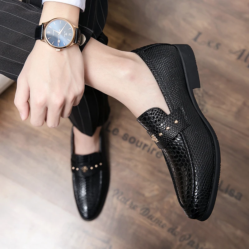 

Skin Shoes Italian Leather Shoes Moccasins For Men Fashion Fashionable Sports Men's Lether Formal Sport Sneakers