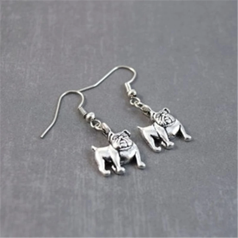 Английские серьги с бульдогом бульдог ювелирные изделие для домашних животных