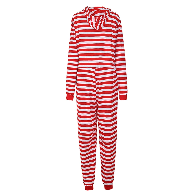 Pajamas Jumpsuit for Women Men Onesie Costume With Hoods Long Sleeves Pajamas Adults Whole-Piece Pajamas for Christmas Couples