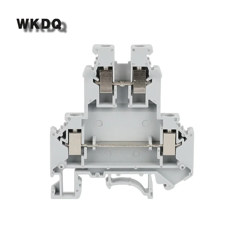 10 шт. UKK5 Универсальный винт двойной уровня 2 Слои 4-Connductor полосы разъем провода электрические Разъем DIN Rail клеммной колодки UKK 5