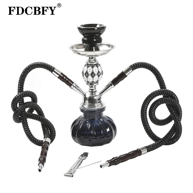 

Арабский кальян FDCBFY, костюм прямого типа, хрустальные украшения, стеклянный кальян, кальян, пластиковый кальян с двойной трубкой, подарки Ве...