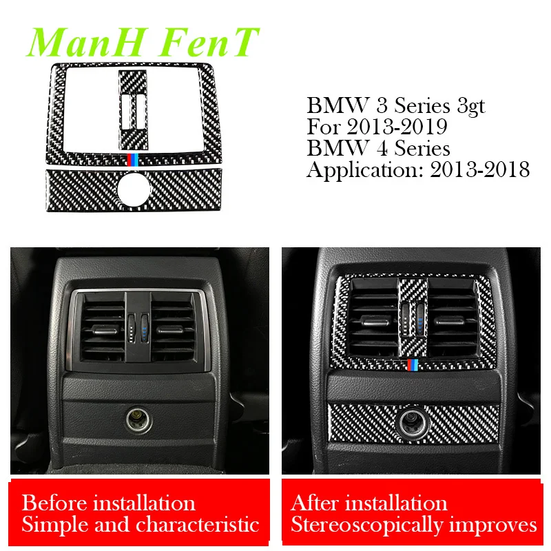 

Для BMW F30 F34 320i 3GT 3 4 серии, устанавливаемое на вентиляционное отверстие в салоне автомобиля Панель сзади на выходе из углеродного волокна укр...