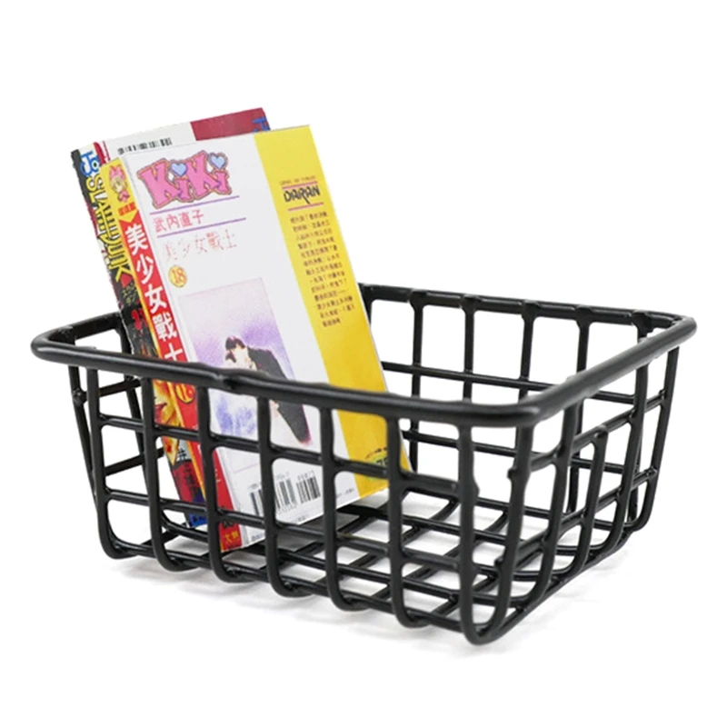 

1:12 аксессуары для кукольного домика миниатюрная металлическая корзина для хранения Миниатюрная модель мебели