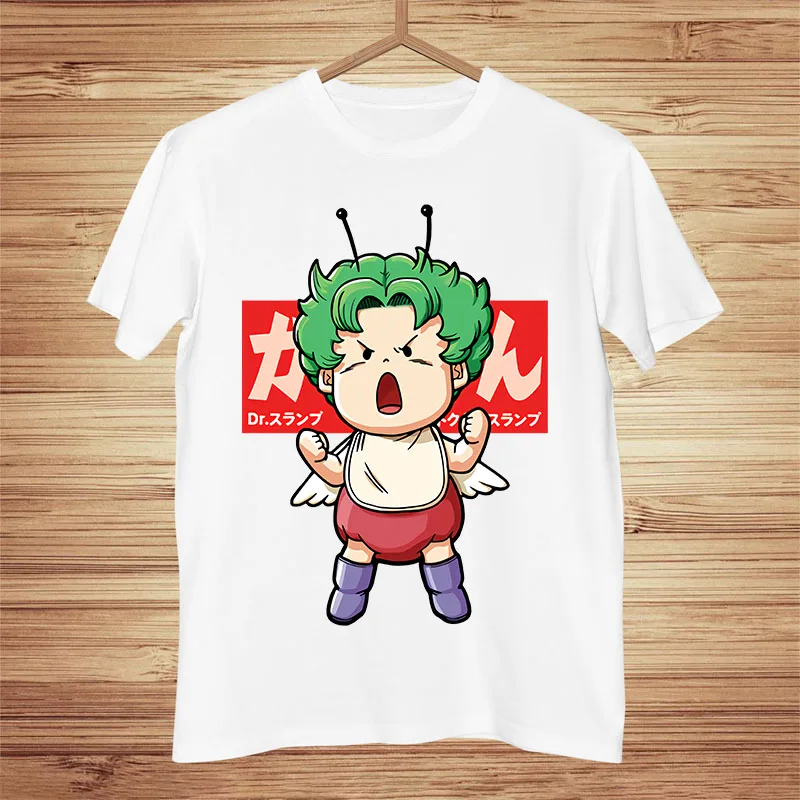 Новая летняя футболка с милым мультяшным принтом Arale женские повседневные белые