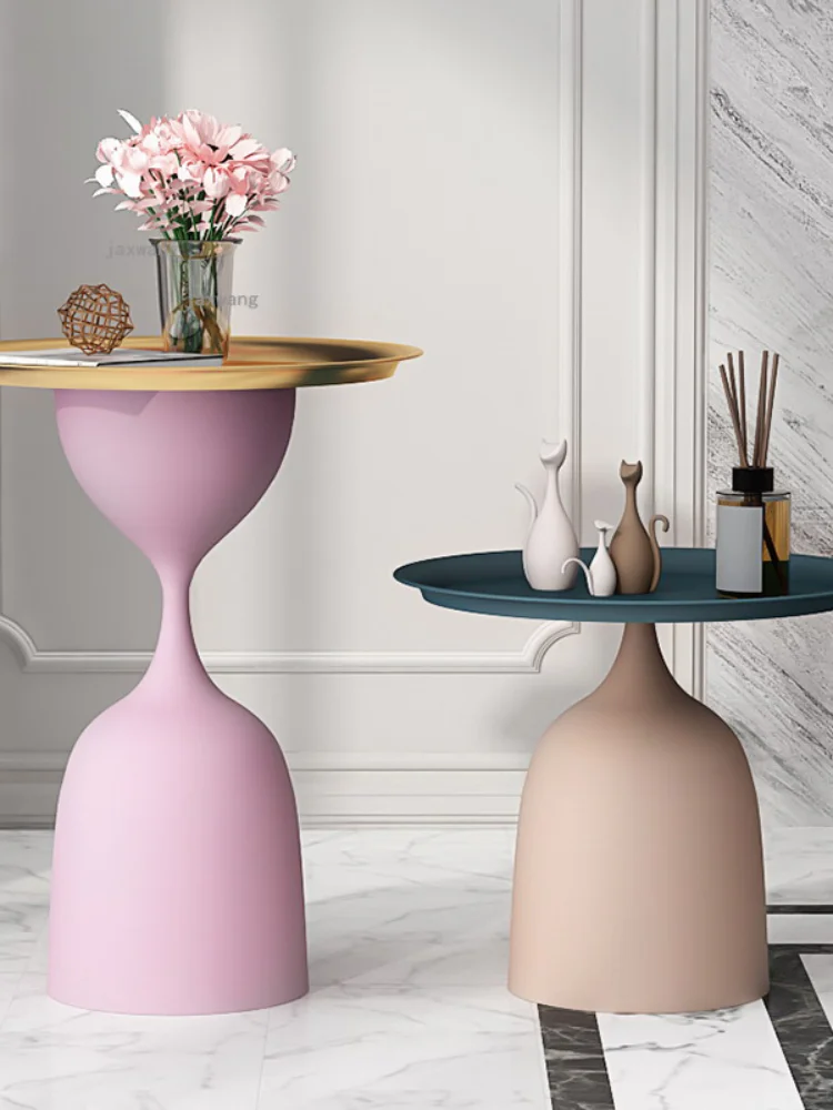 

Simple Modern Apartment Bedroom Coffee Table Nordic Wrought Iron Hotel Restaurant Side Tables Living Room Sofa Cafe Corner CD