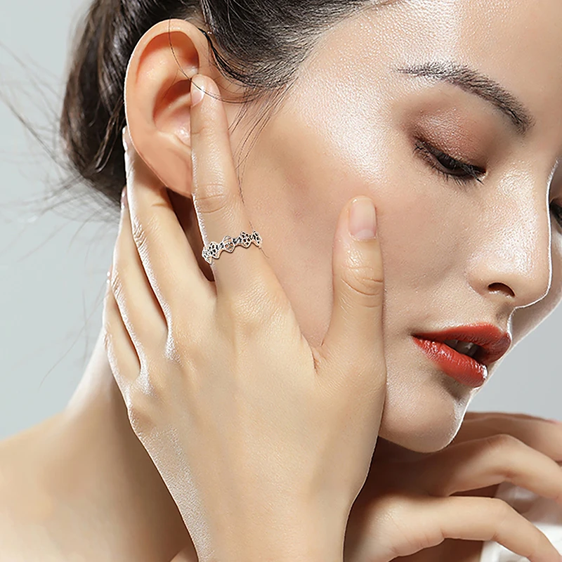 

925 Sterling Silver Body Aesthetic Friends Free Shipping Wholesale Fashion Woman Jewelry Making 2021 New Winter Ring