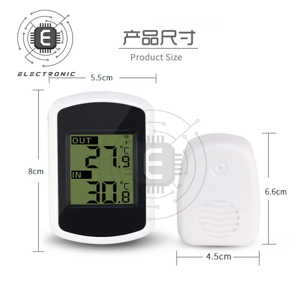 indoor and outdoor electronic wireless digital display thermometer and hygrometer temperature and humidity tester free global shipping