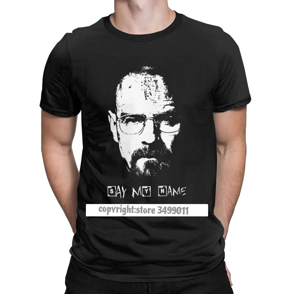 Футболка мужская хлопковая с круглым вырезом и надписью My Name Breaking Bad | Мужская
