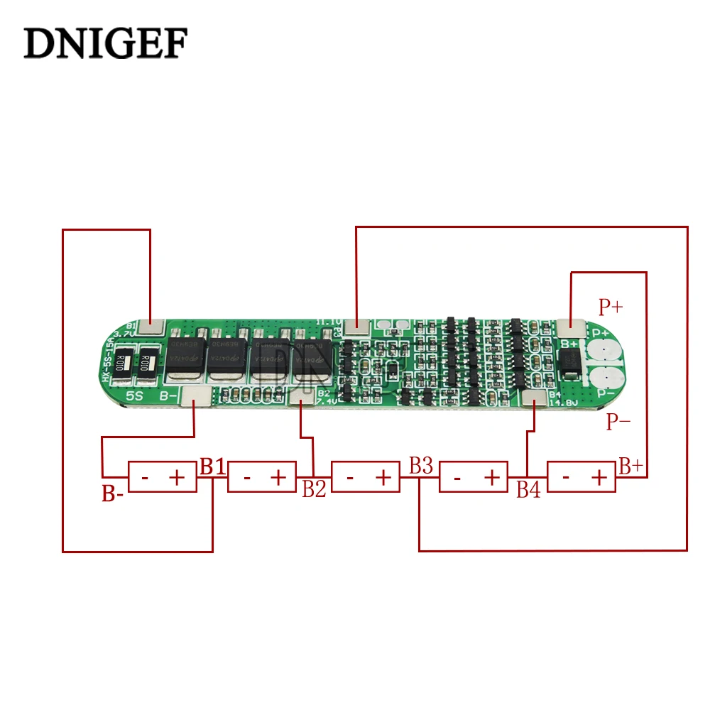 DNIGEF 5S 15A Защитная плата зарядного устройства литий-ионного аккумулятора 7 4 В 8 в